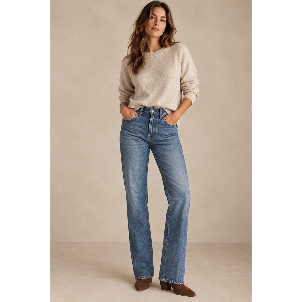 Judy Blue High Waisted Straight Leg Jeans Medium Wash JB881049 MD Size 11/30
